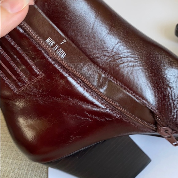 NEW Jeffrey Campbell Flynn Burgundy Boots Size 7 - Picture 13 of 16